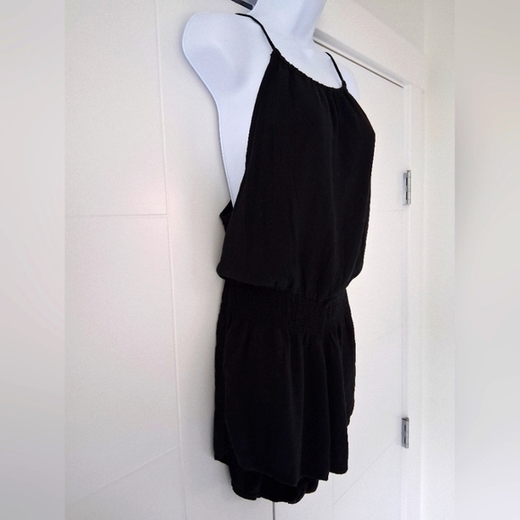 Brandy Melville/ Black Halter Neck Romper/ One Size (Please See Measurements) - Picture 8 of 10